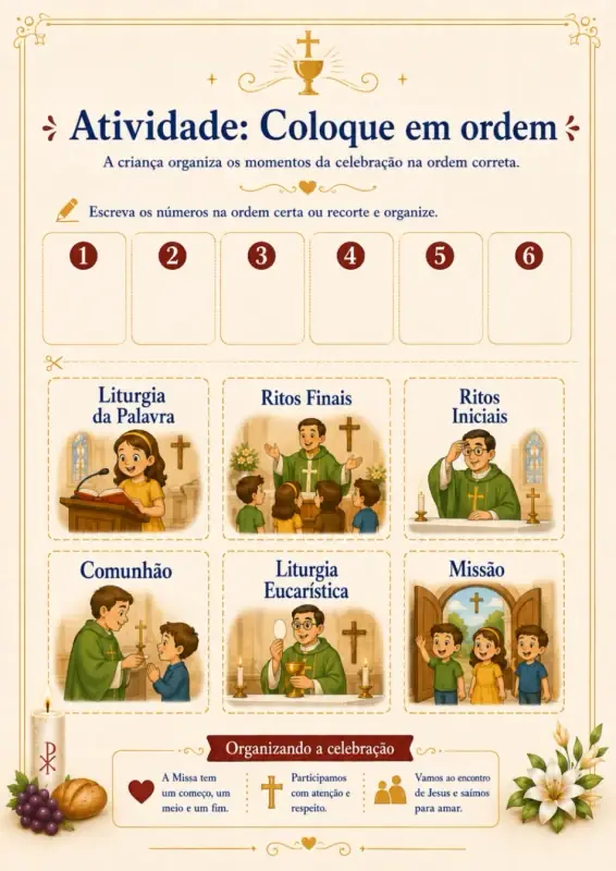 Material do kit Missa em Atividades 4