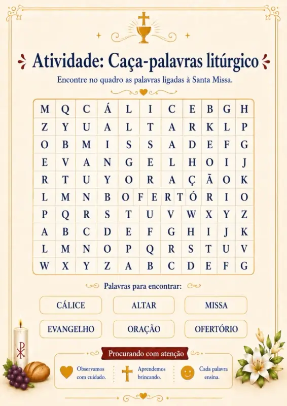 Material do kit Missa em Atividades 5